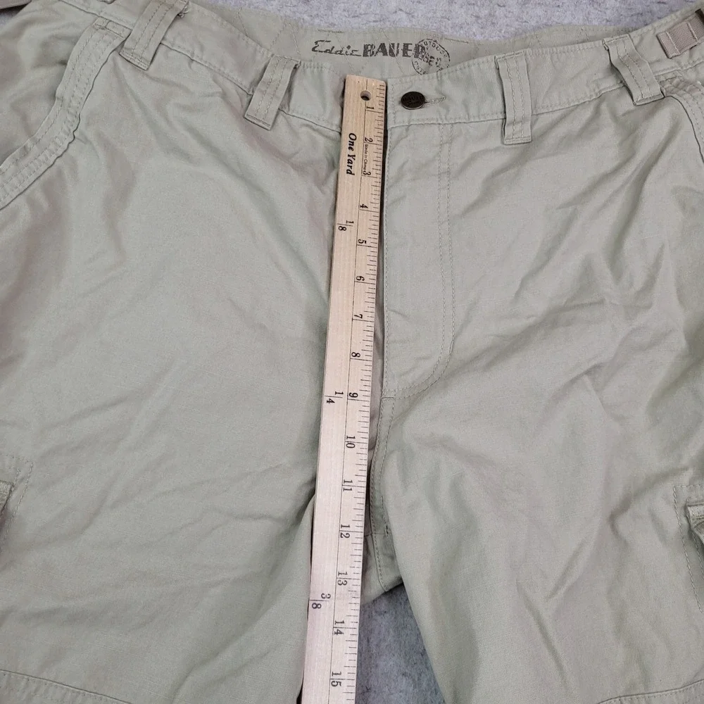 Eddie Bauer Cargo Shorts Mens 40 Canvas Khaki‎ Utility Pockets 12